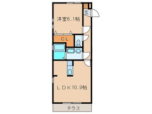 セレネ気南　Ｗの物件間取画像